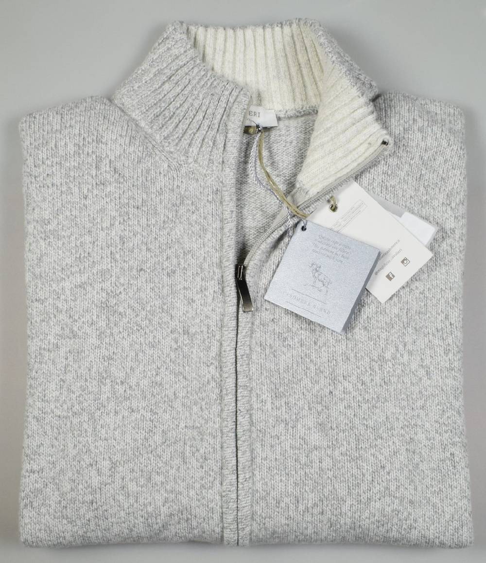 Cavalieri Milano Cardigan giacca con zip misto cashmere cavalieri milano