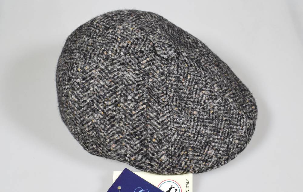 Imor Di Banfi Coppola In Misto Lana Grigio A Tweed Imor Di Banfi