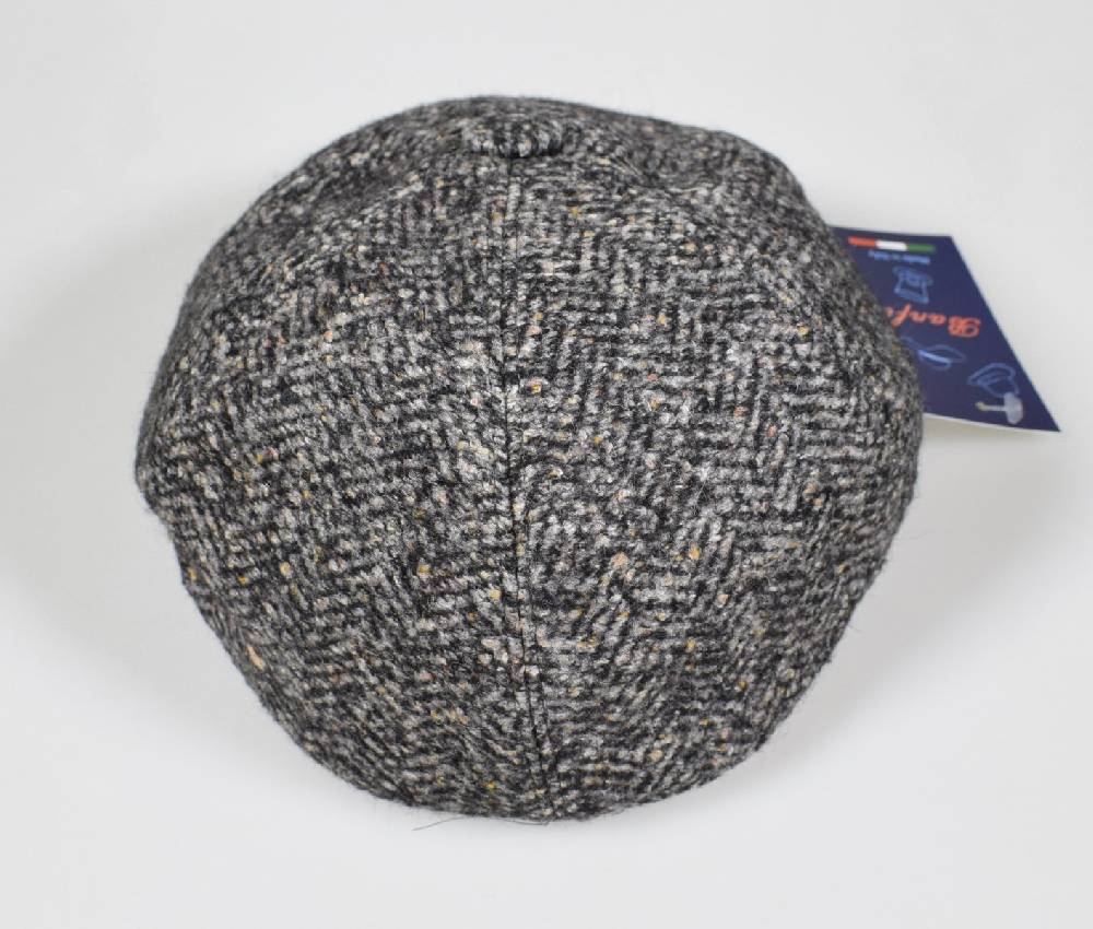 Imor Di Banfi Coppola In Misto Lana Grigio A Tweed Imor Di Banfi