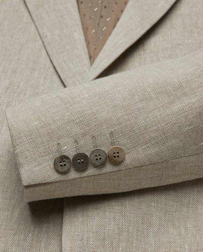 Digel Abito Beige Digel Misto Lino Slim Fit