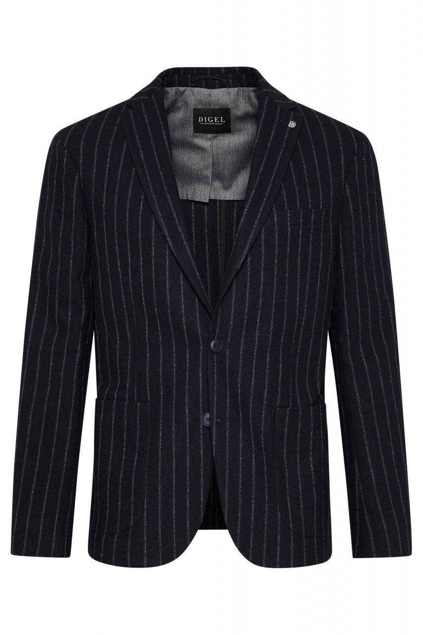 Digel Abito Blu Gessato Digel Sfoderato Slim Fit