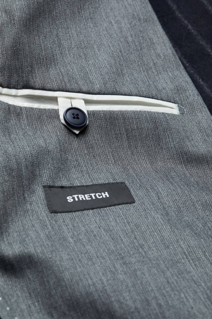 Digel Abito Blu Gessato Digel Sfoderato Slim Fit