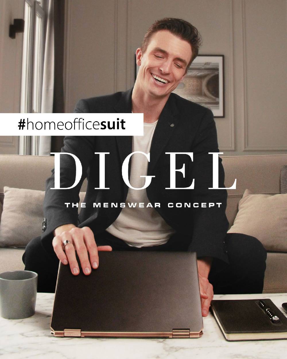 Digel Abito blu in jersey digel modern fit