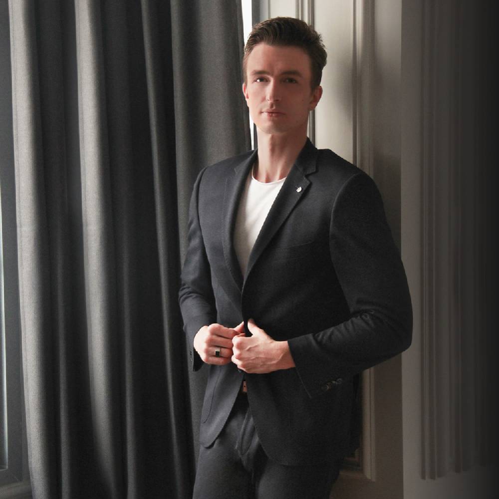 Digel Abito grigio in jersey digel modern fit