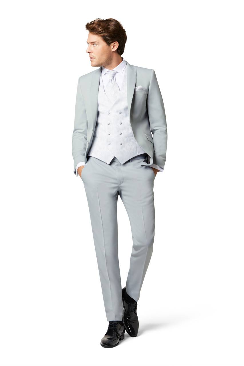 Digel Abito Grigio Perla Digel Cerimonia Slim Fit