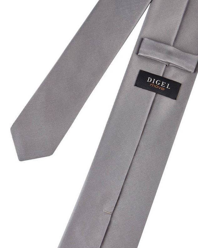 Digel Cravatta Digel Grigia In Seta Pura