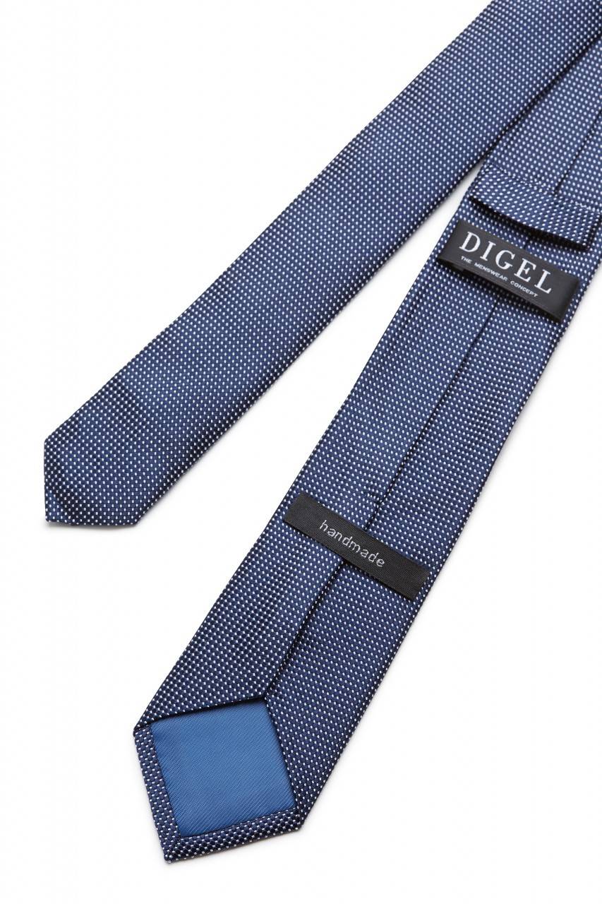 Digel Cravatta Elegante Digel Blu In Seta Pura