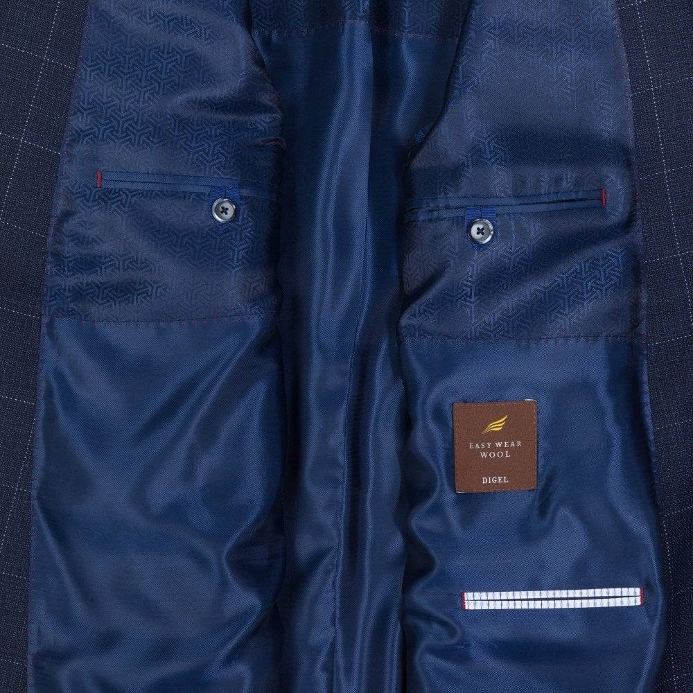 Digel Giacca Blu A Quadri Digel Drop Quattro Corto