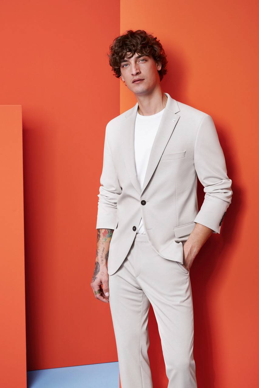 Digel Move Abito beige digel slim fit stretch