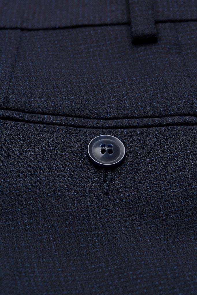 Digel Pantalone Blu A Quadretti Digel In Pura Lana