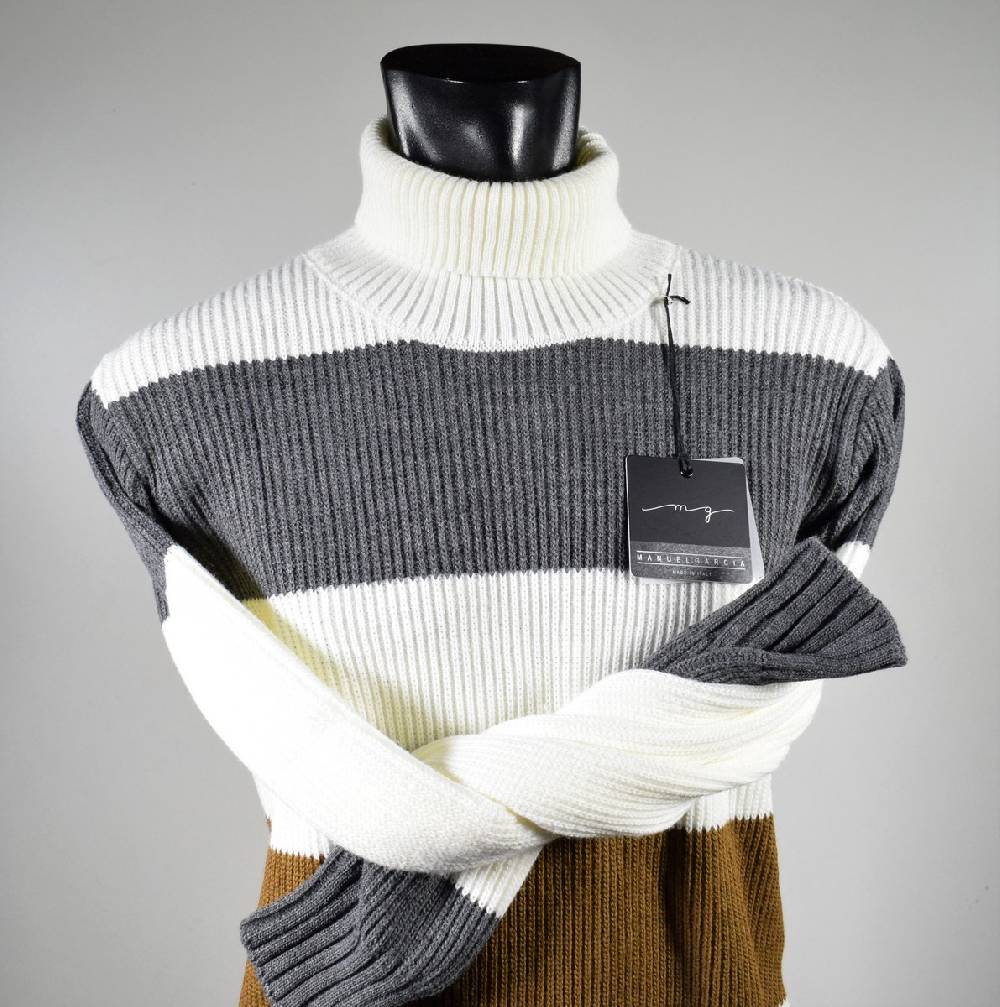 Manuel Garcia Dolcevita A Righe Manuel Garcia In Misto Lana