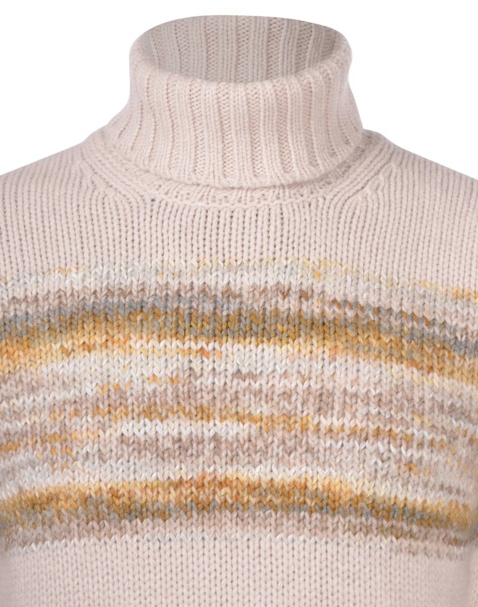 Gran Sasso Dolcevita Gran Sasso Beige In Lana E Alpaca