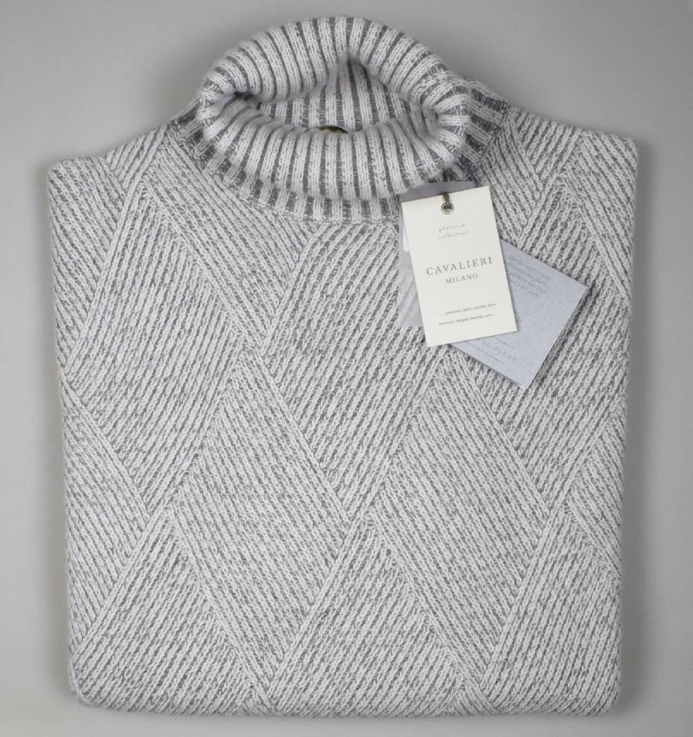 Cavalieri Milano Dolcevita Intarsio Vanisè Cavalieri Lana Cashmere