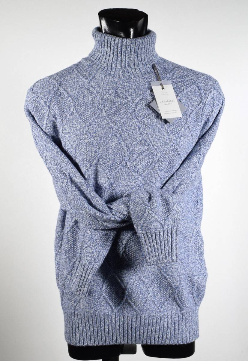 Cavalieri Milano Dolcevita Misto Cashmere Intarsio Losanga Cavalieri Milano