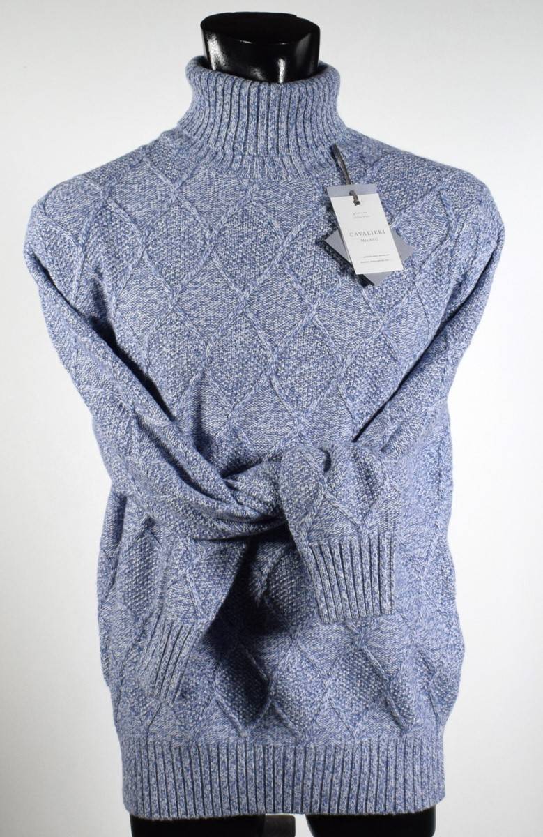 Cavalieri Milano Dolcevita Misto Cashmere Intarsio Losanga Cavalieri Milano