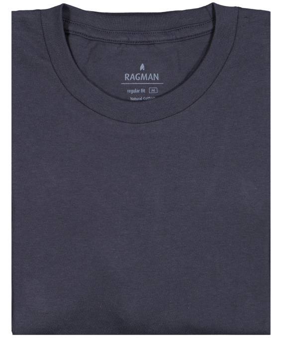 Ragman Due T-shirt Blu Ragman In Puro Cotone Jersey