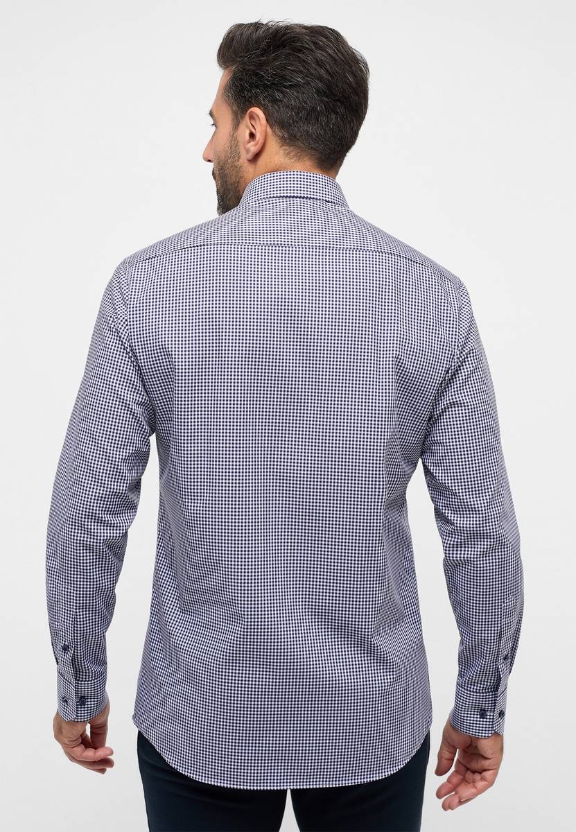 Eterna Camicia Eterna A Quadretti Blu Modern Fit