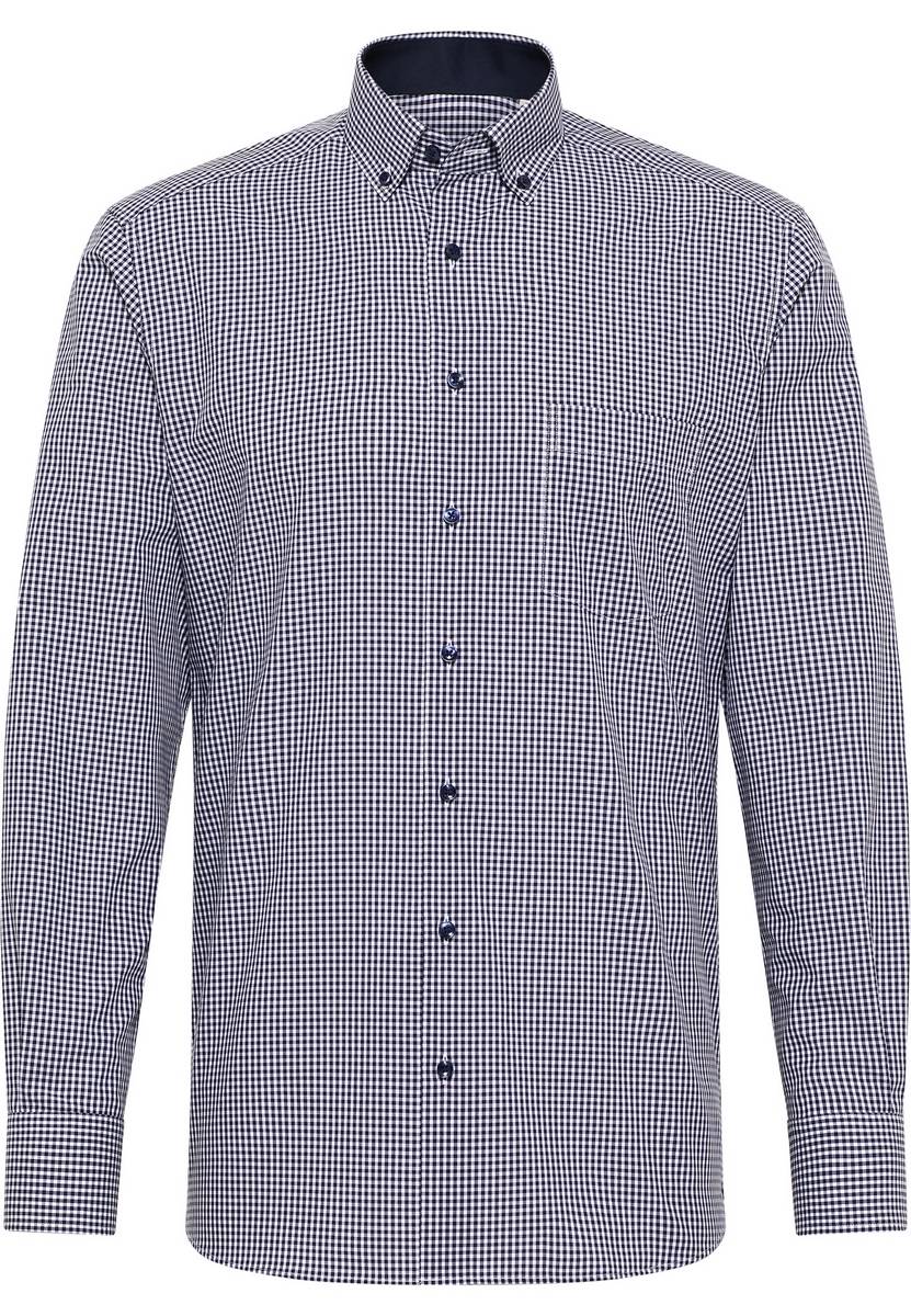 Eterna Camicia Eterna A Quadretti Blu Modern Fit