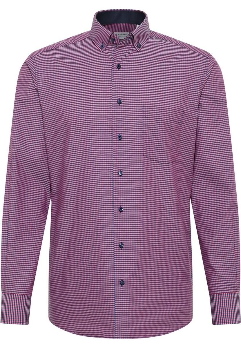 Eterna Camicia Eterna A Quadretti Rosso Modern Fit