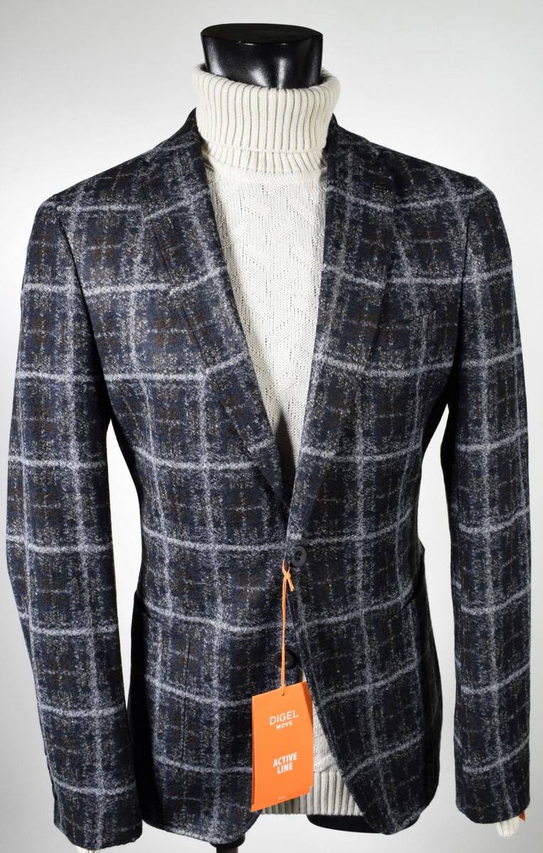 Digel Giacca A Quadri Sfoderata In Jersey Digel Move