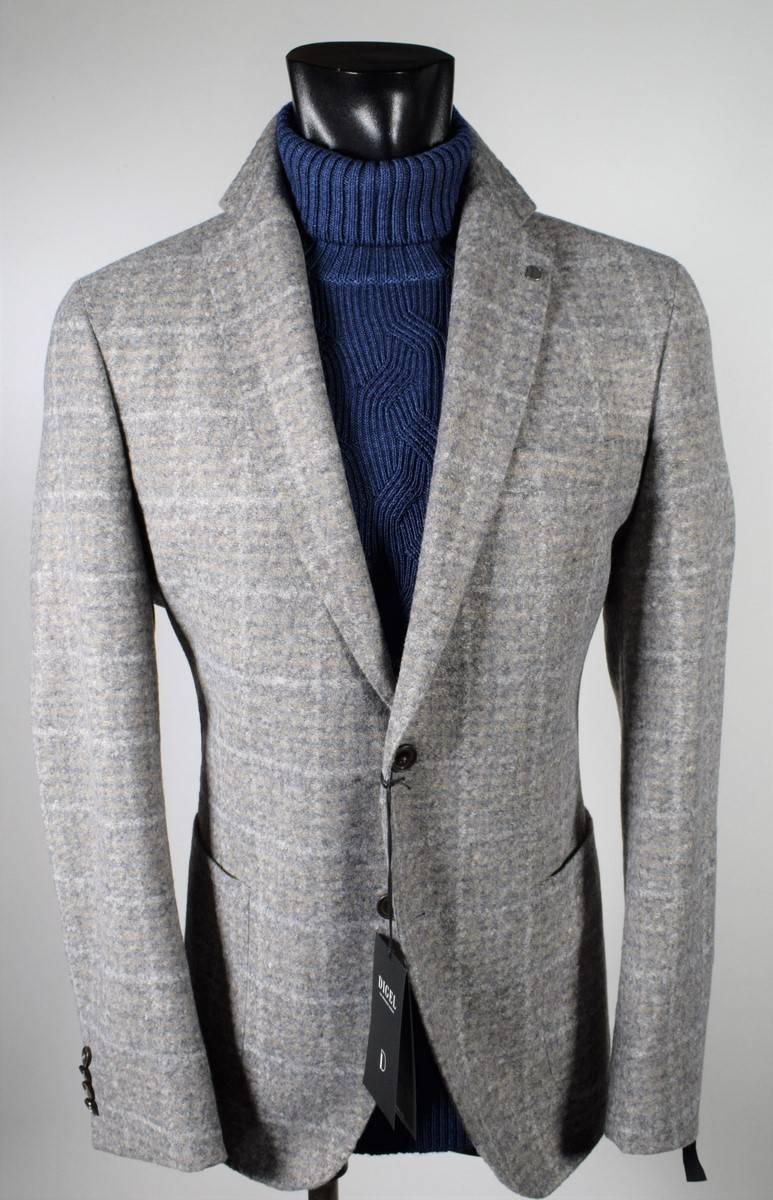 Digel Giacca Beige A Quadri Digel In Jersey Sfoderata