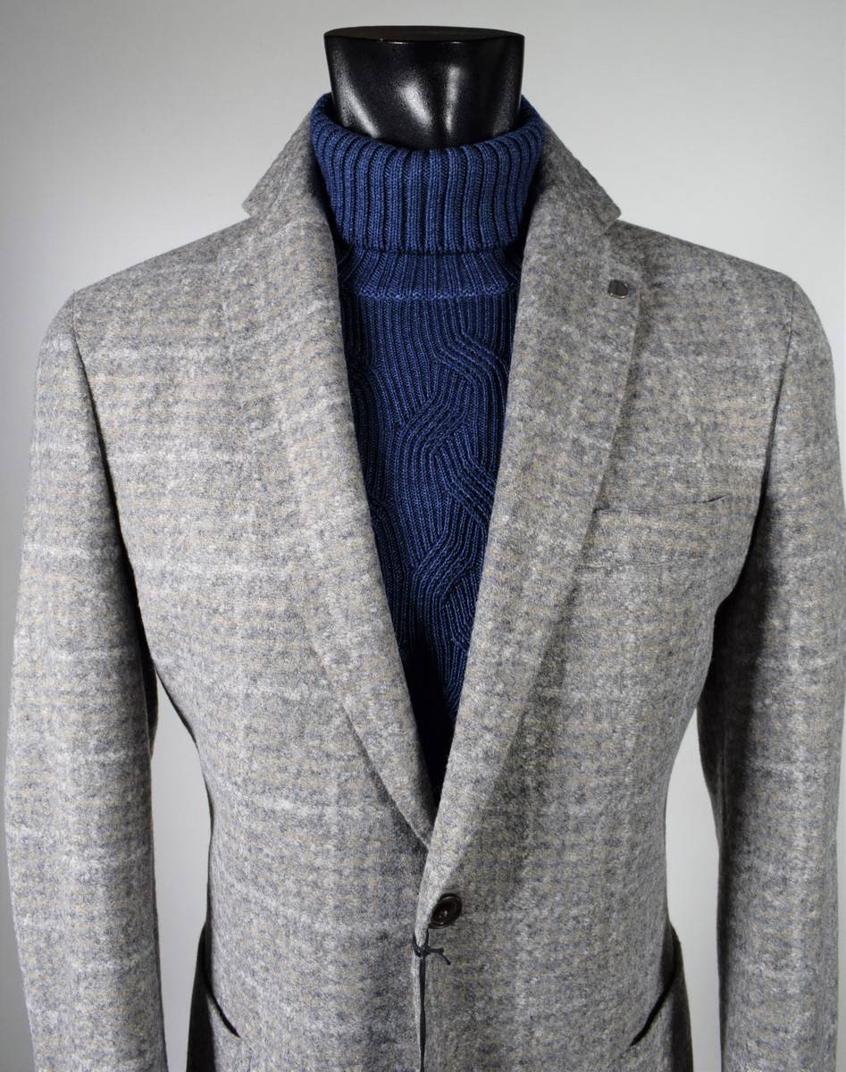 Digel Giacca Beige A Quadri Digel In Jersey Sfoderata