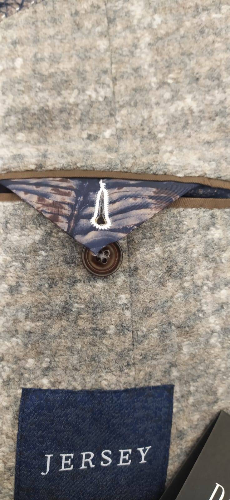 Digel Giacca Beige A Quadri Digel In Jersey Sfoderata