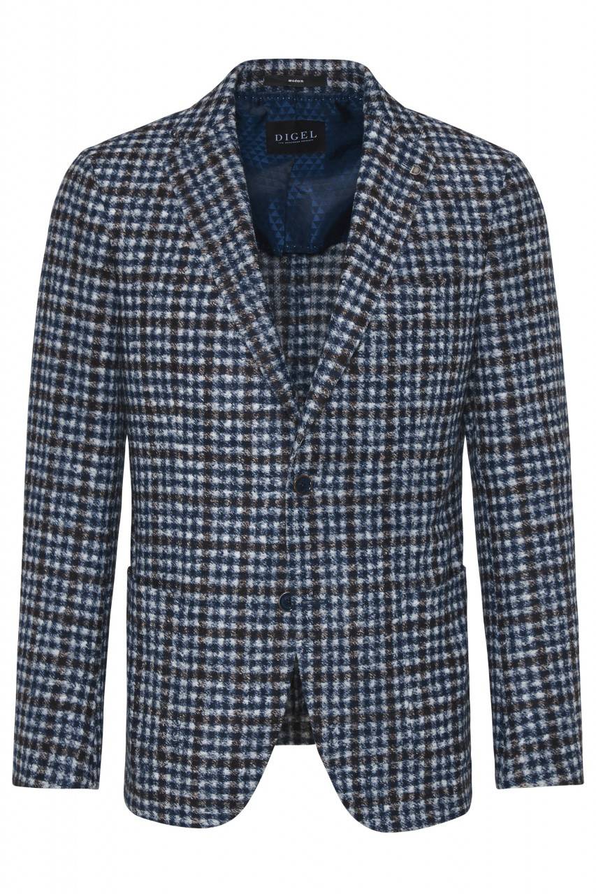 Digel Giacca Blazer A Quadretti Modern Fit Digel Sfoderata In Jersey