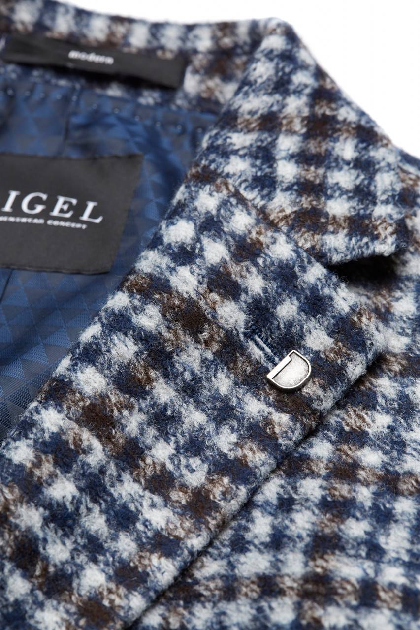 Digel Giacca Blazer A Quadretti Modern Fit Digel Sfoderata In Jersey