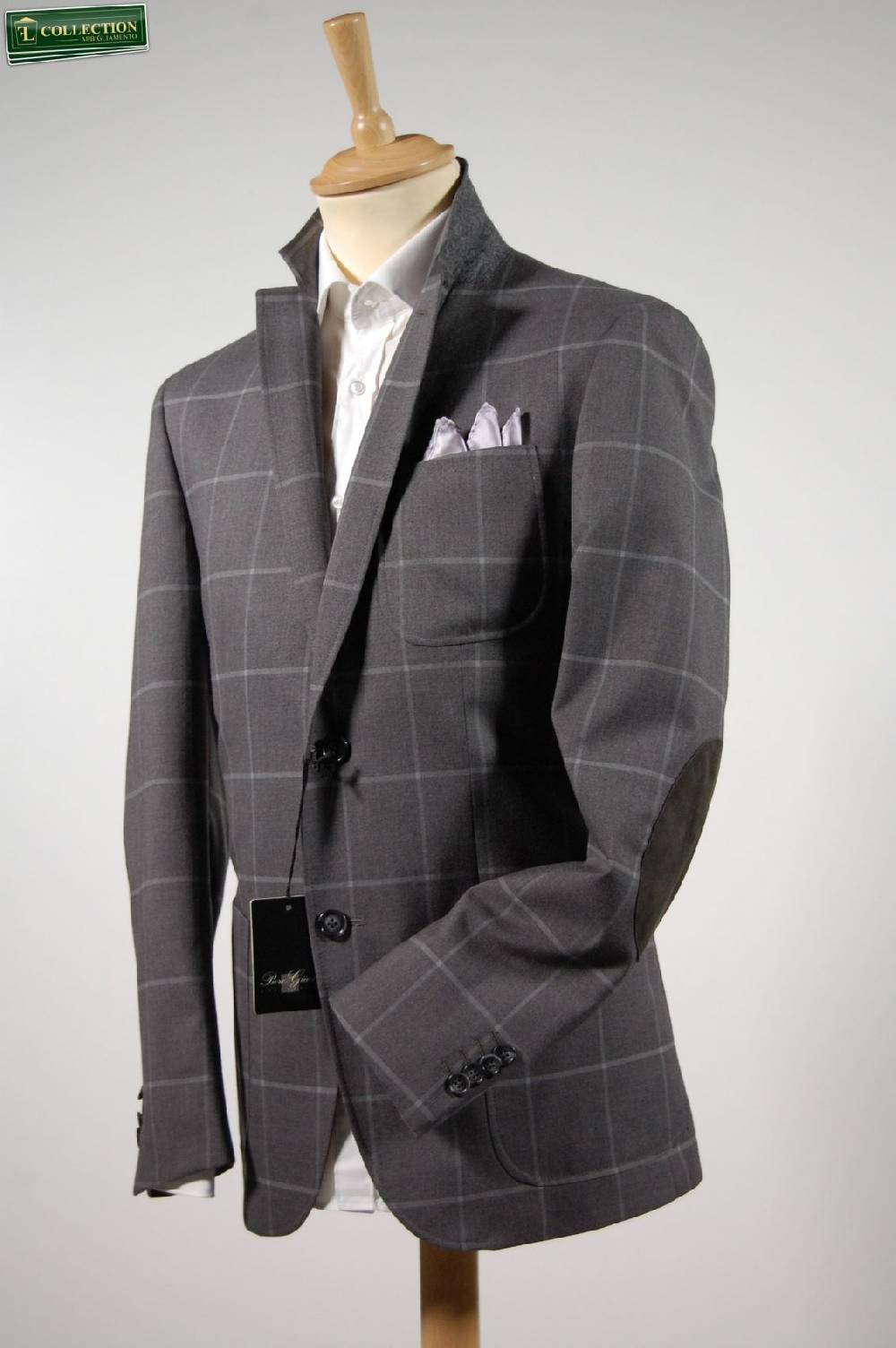 Piero Giachi Giacca Blazer A Quadri Grigio Con Toppe Piero Giachi