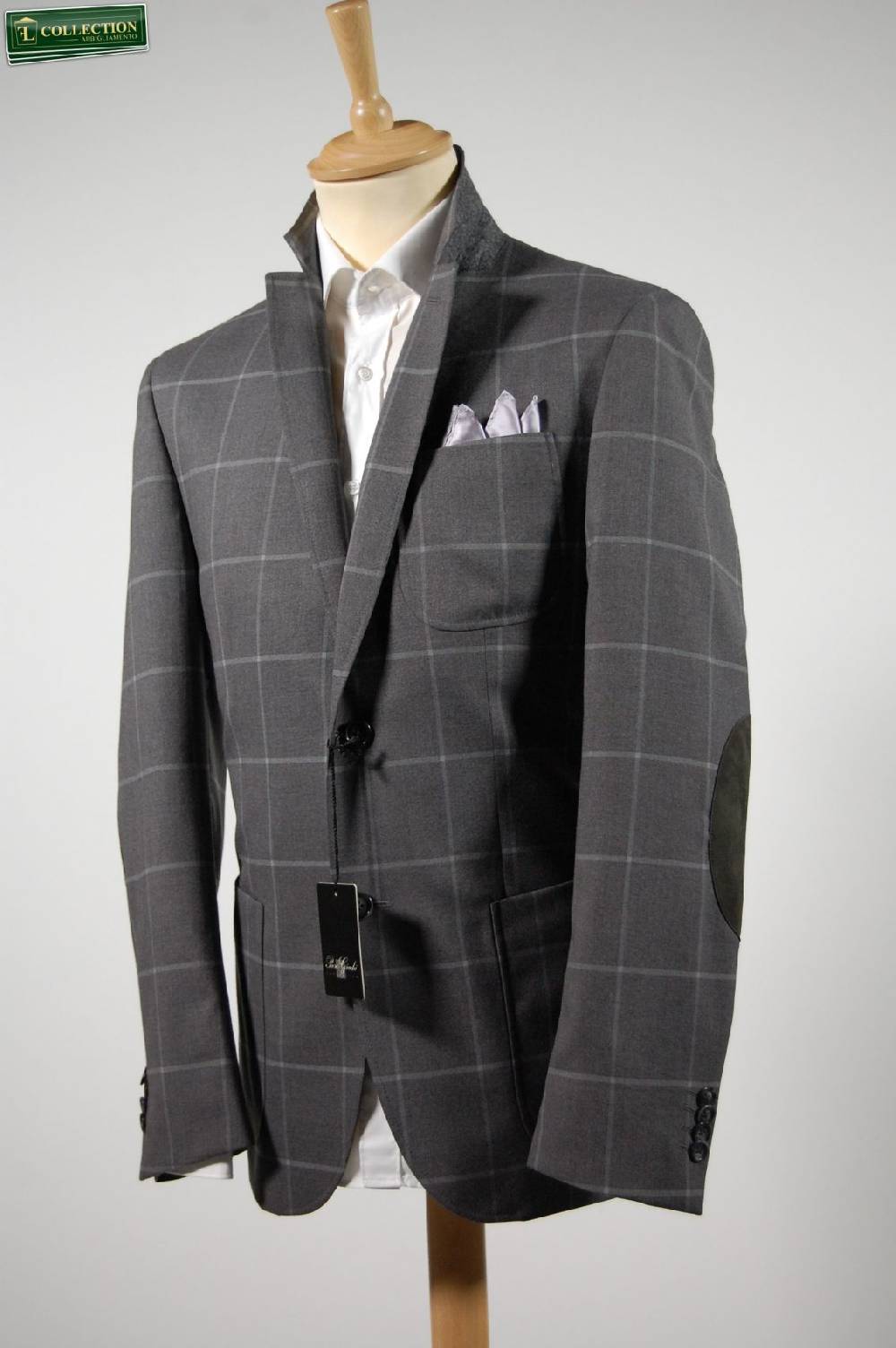 Piero Giachi Giacca Blazer A Quadri Grigio Con Toppe Piero Giachi