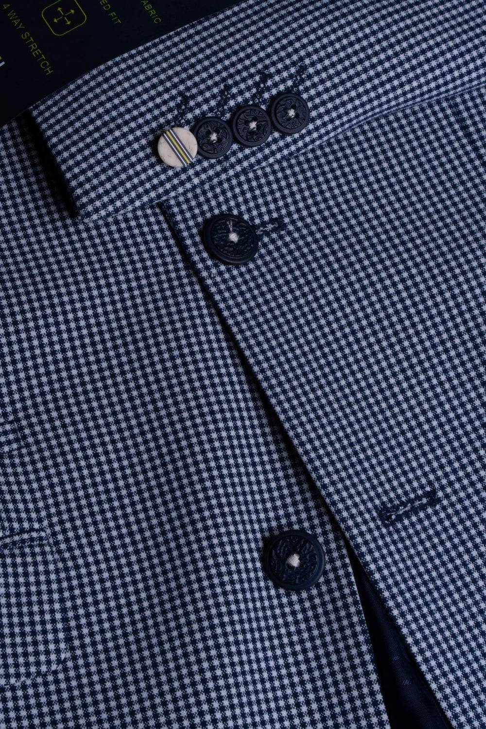 House Of Cavani Giacca Blazer Cavani A Quadretti Blu Stretch