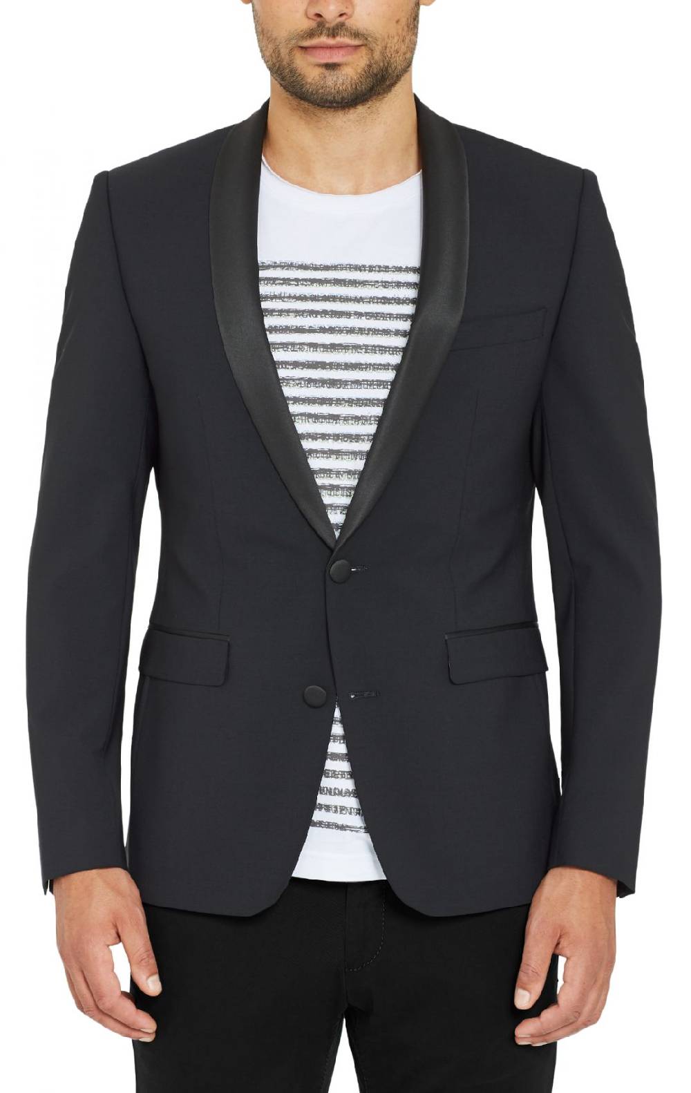 Digel Giacca Blazer Smoking Digel Nero Slim Fit Collo A Scialle