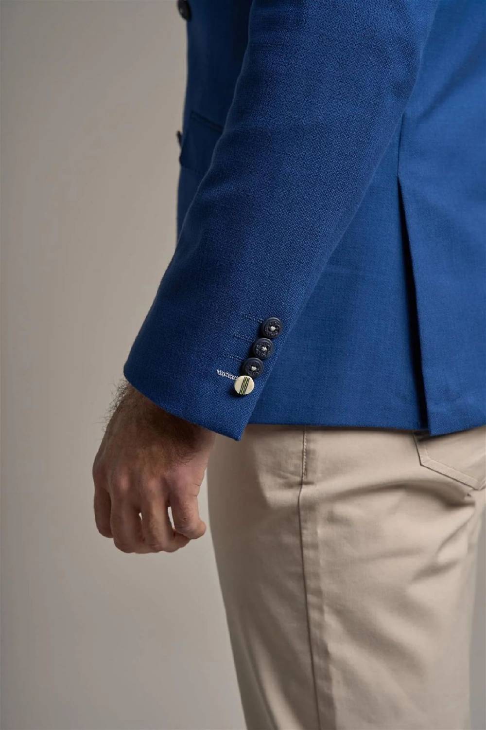 House Of Cavani Giacca Blu Elettrico Cavani Slim Fit A Doppiopetto Sfoderata