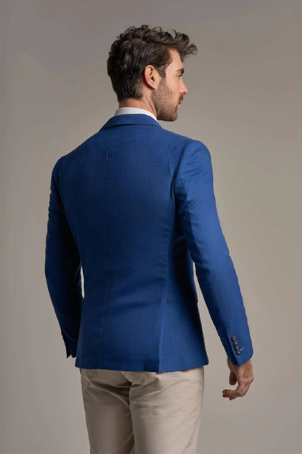House Of Cavani Giacca Blu Elettrico Cavani Slim Fit A Doppiopetto Sfoderata