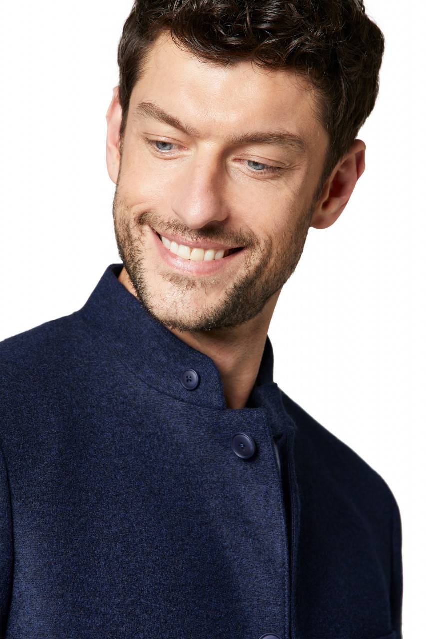 Digel Giacca Blu In Jersey Digel Collo Coreana Modern Fit