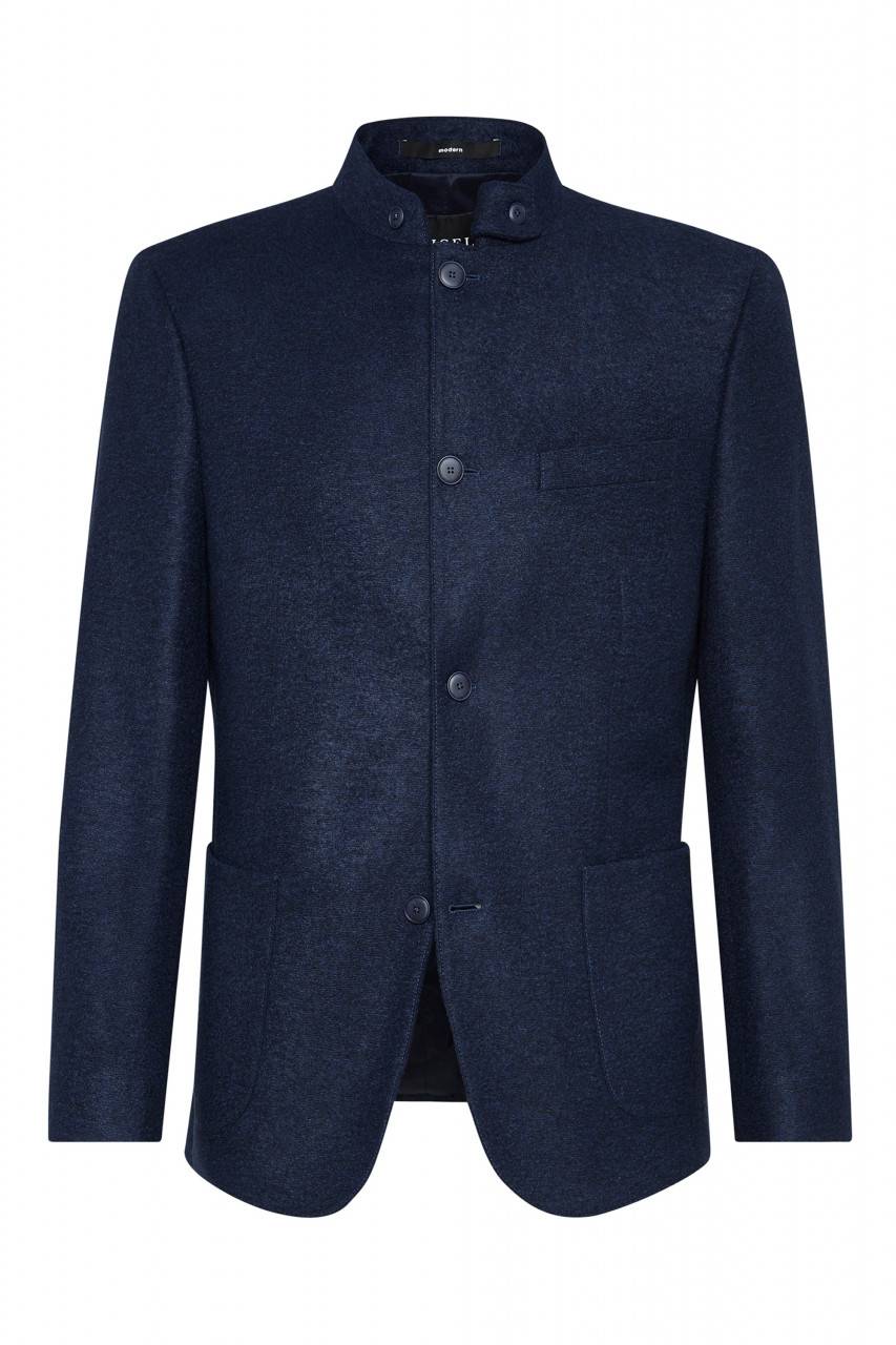 Digel Giacca Blu In Jersey Digel Collo Coreana Modern Fit