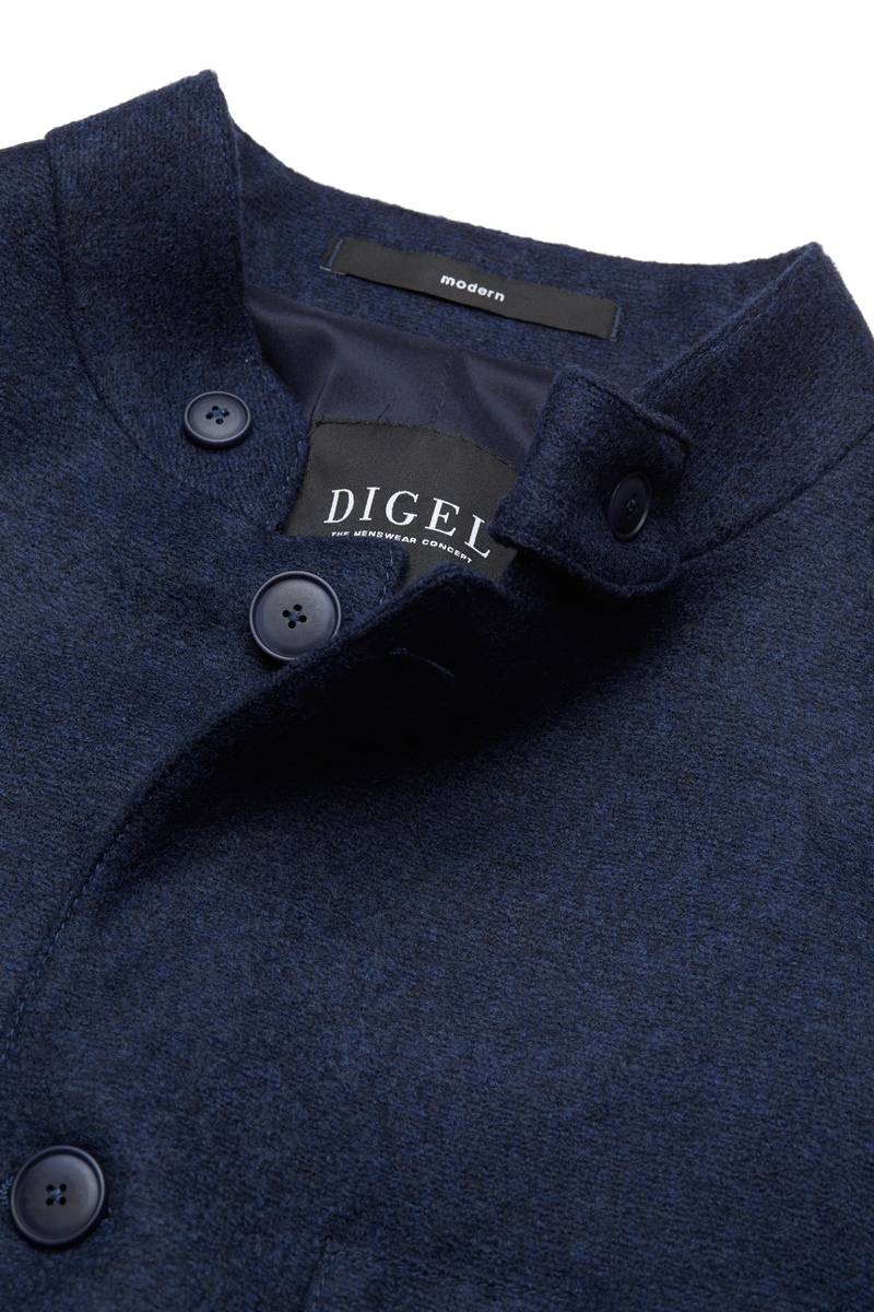 Digel Giacca Blu In Jersey Digel Collo Coreana Modern Fit