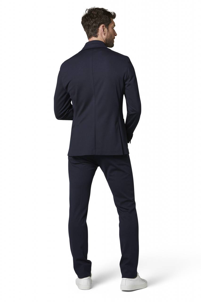 Digel Giacca Blu In Jersey Modern Fit Digel Con Pettorina Staccabile