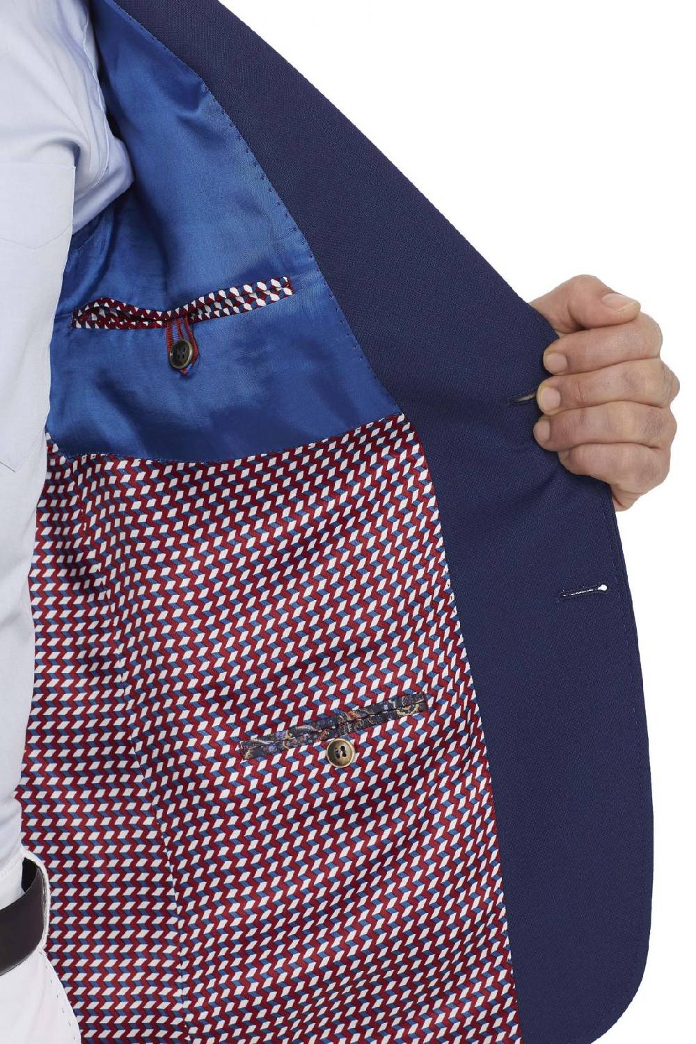 Digel Giacca Blu Marine Digel In Pura Lana Vergine Marzotto Con Tasche A Toppa