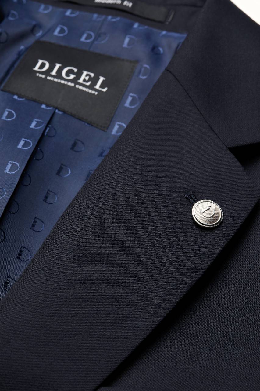 Digel Giacca Blu Scuro Digel Drop Quattro Lana Reda Super 110's