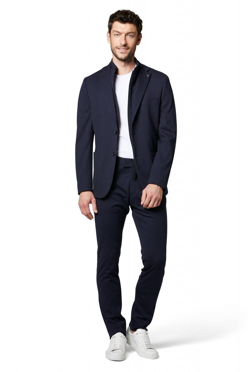 Digel Giacca Digel Blu In Jersey Drop Quattro Corto Con Pettorina Staccabile