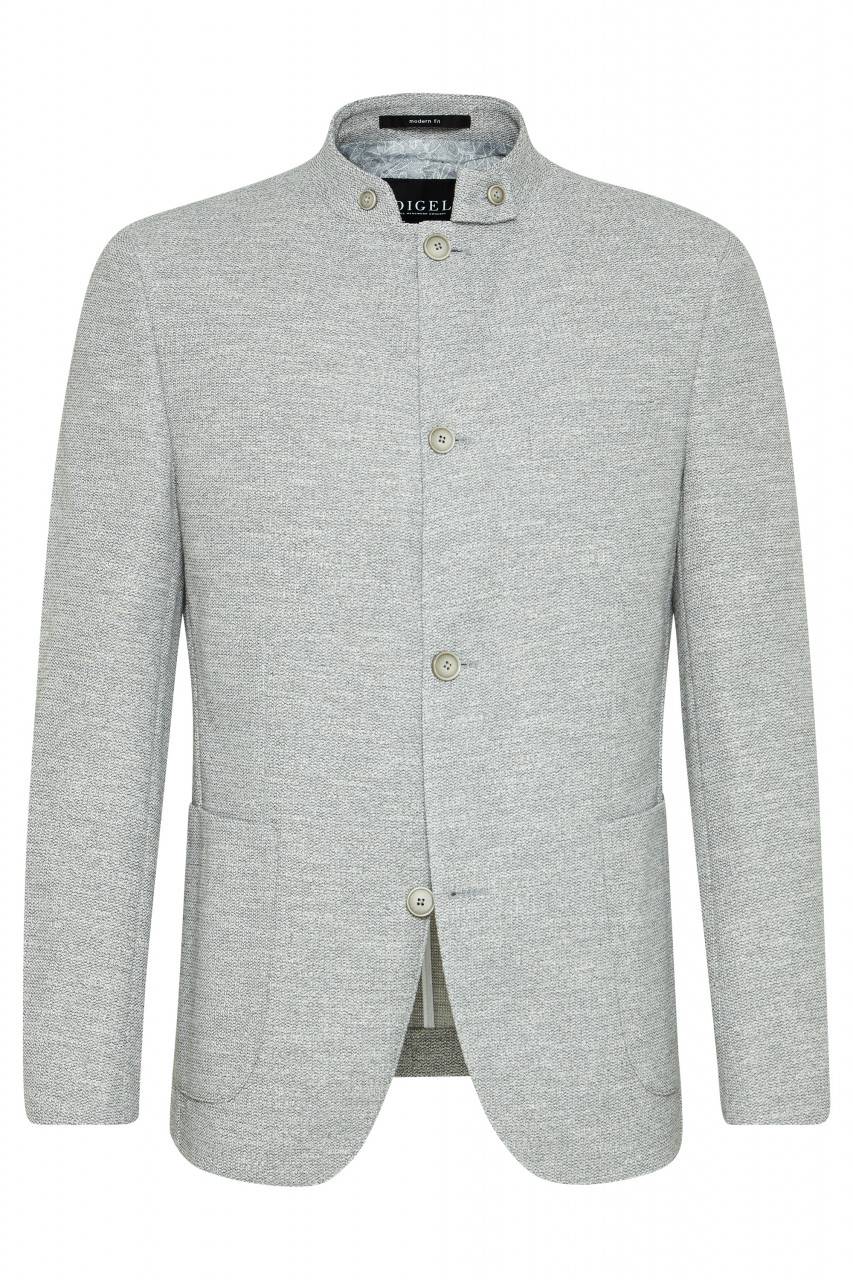 Digel Giacca Digel Grigio Chiaro In Jersey Modern Fit Collo Coreana