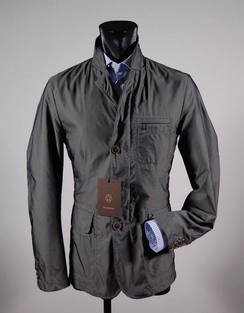 Milestone Giacca Field Jacket Con Toppe Grigio Milestone