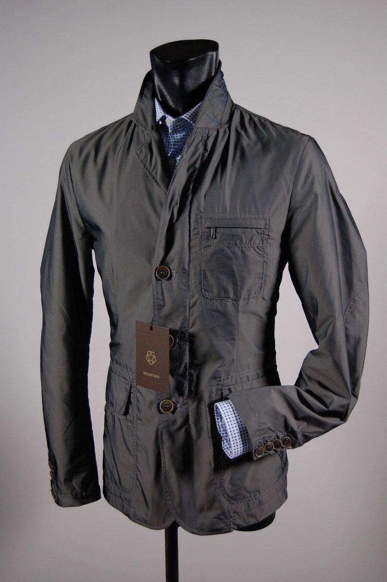 Milestone Giacca Field Jacket Con Toppe Grigio Milestone