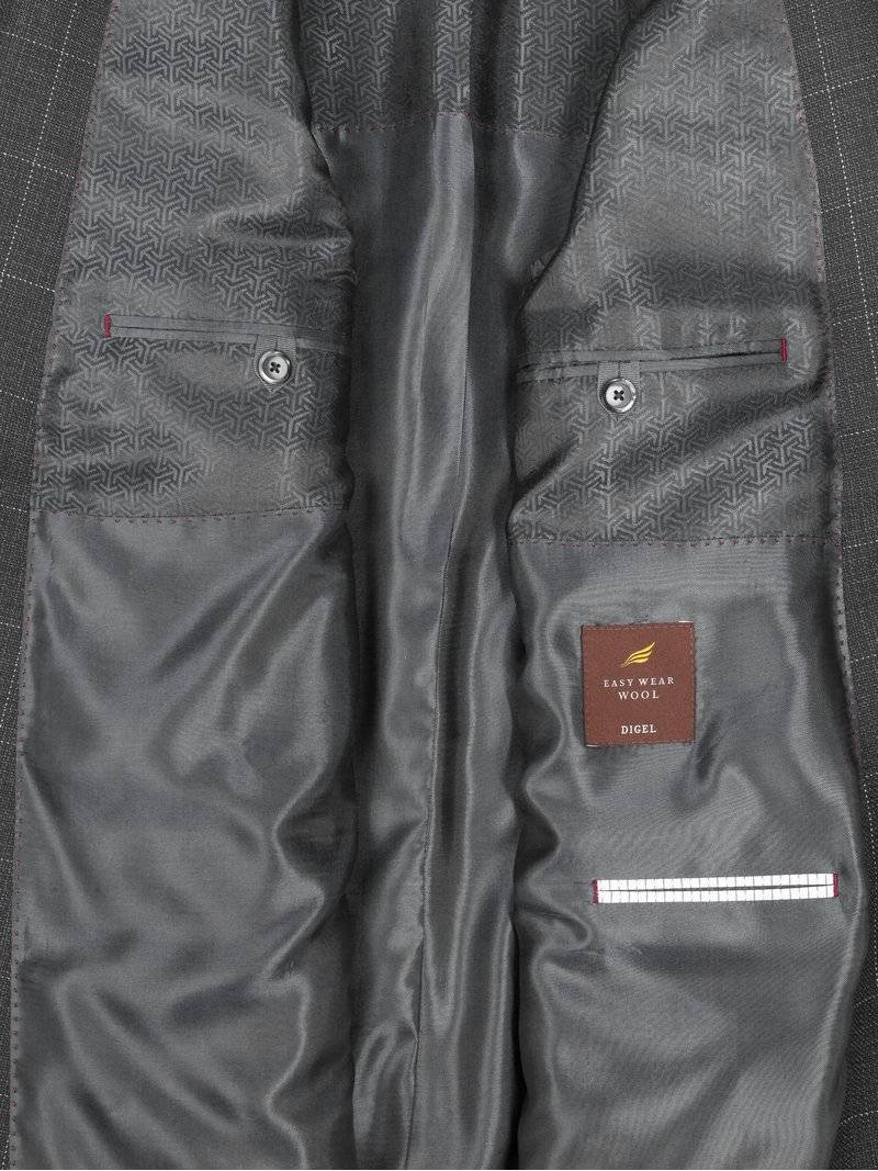 Digel Giacca Grigio A Quadri Digel Drop Quattro Corto