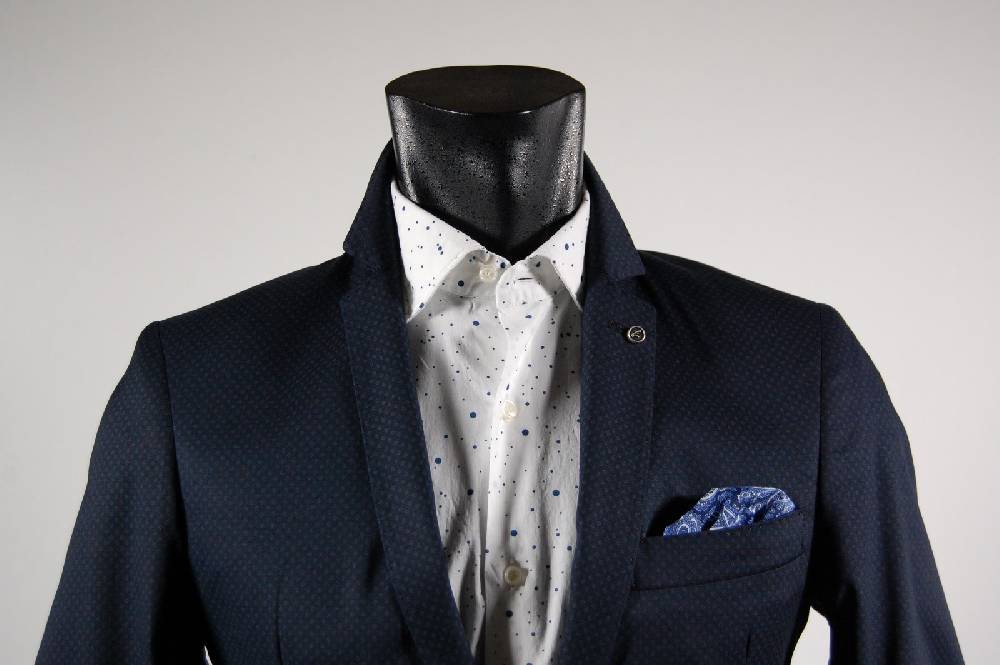 Falko Rosso Giacca In Cotone Stretch Slim Fit Falko Rosso Sfoderata Micro Disegno In Tre Colori