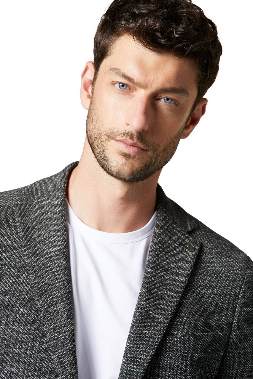 Digel Giacca In Jersey Grigia Digel Drop Sei Modern Fit