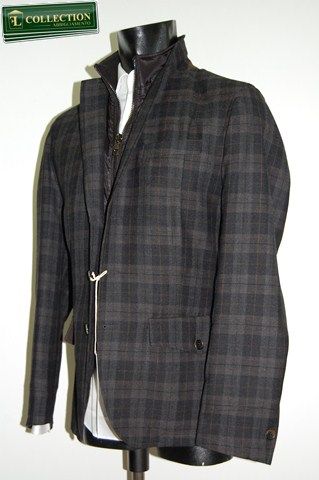 John Barritt Giacca lana slim fit con paravento John Barritt