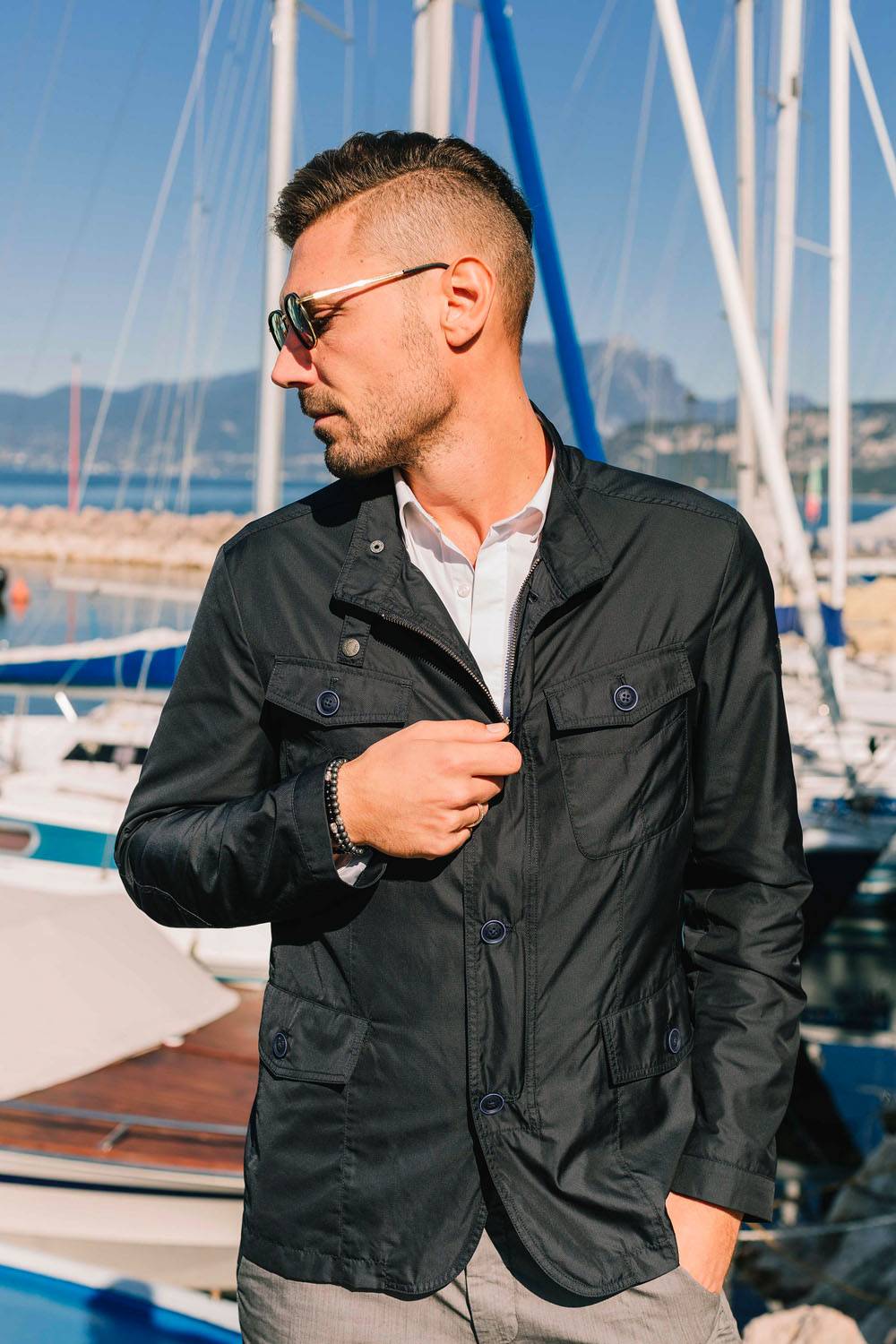 Milestone Giacca milestone taglio blazer in tessuto operato effetto nido d’ape